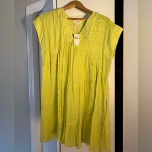 Anthropologie chartreuse Women's Mini dress